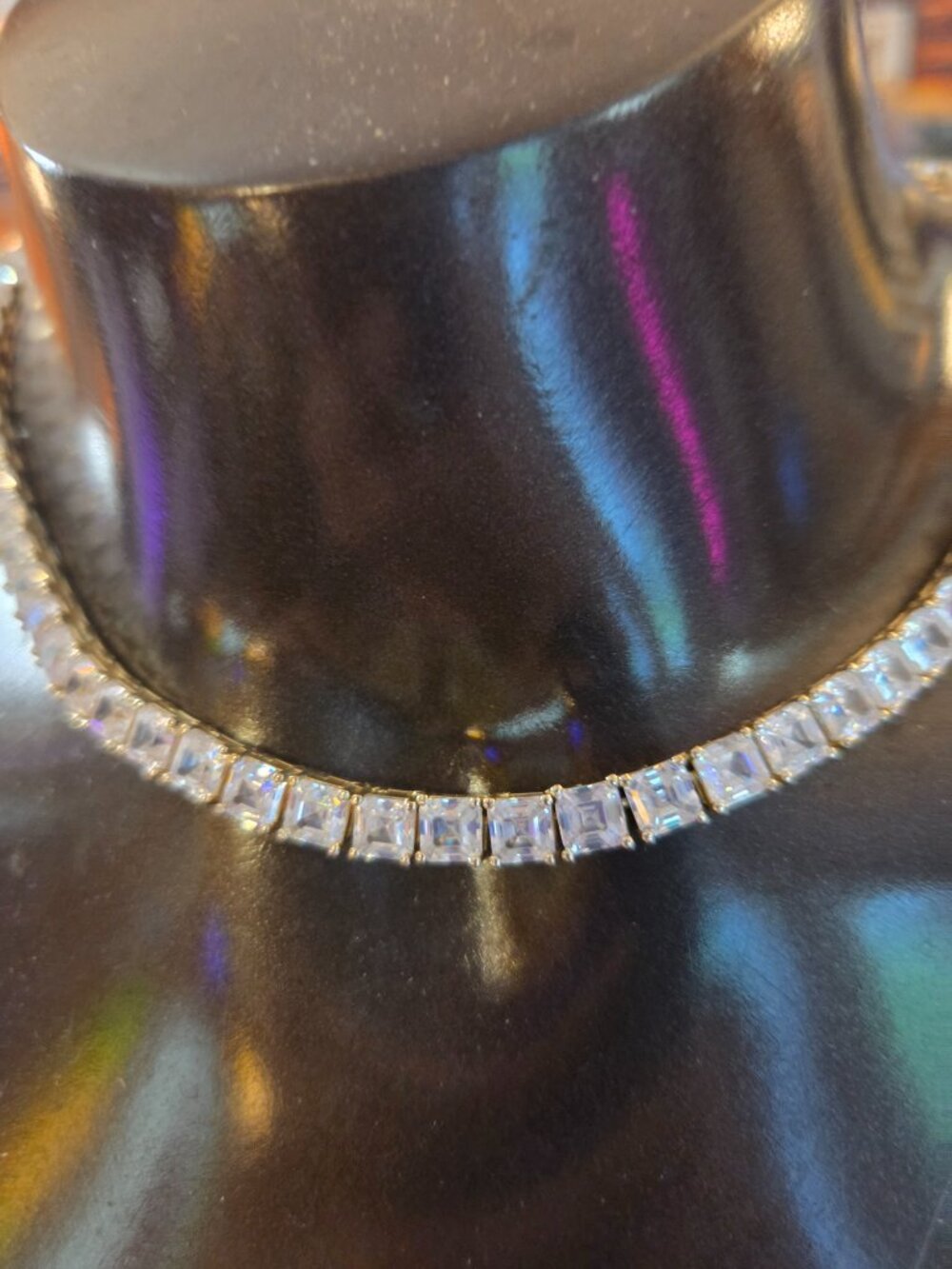 Elegant Vintage faux Diamond Choker Necklace GORGEOUS!!